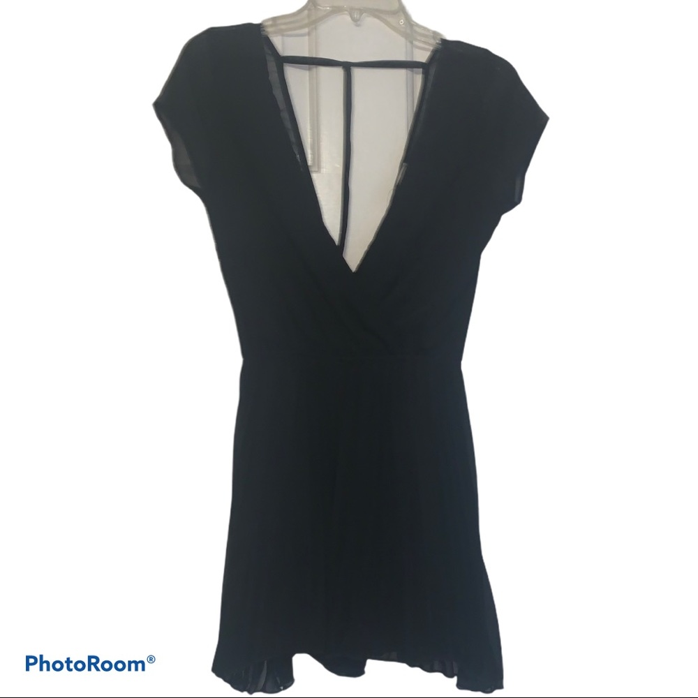 Charlotte Russe Black Pleaded Romper Size:S